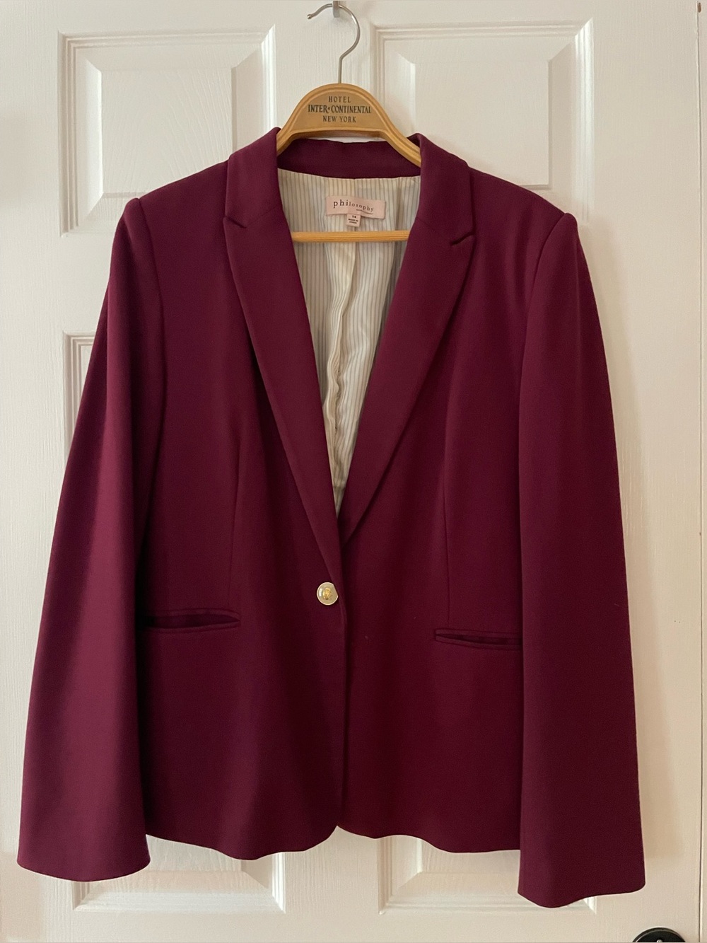 Women's Plum Single-Button Blazer